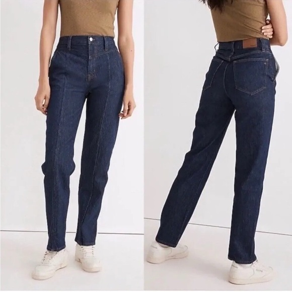 MADEWELL The Perfect Vintage Straight Jean in Greenhaven Wash: Seamed Version 26 - Picture 1 of 11